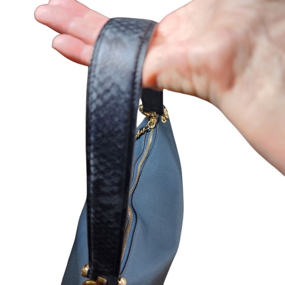 COACH MIA PEBBLE LEATHER SNAKE EMBOSSED STRAPS SHOULDER/CROSSBODY BAG - Picture 9 of 12